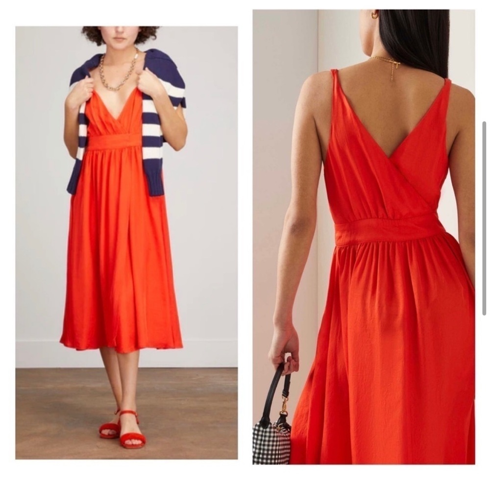 Ciao Lucia hydra midi wrap dress poppy - Picture 3 of 8